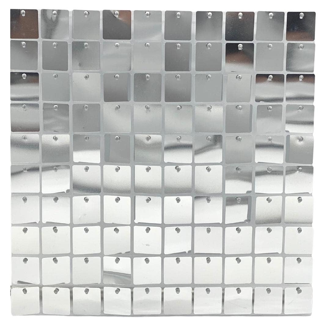 Decoration Silver Shimmer Wall Panel Backdrop Decorations for Birthday Parties, Anniversary, Wedding, Marriage Party Dcor - 21087