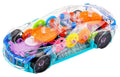 333-48 Transparent Concept car 3D Super Car Toy, Car Toy for Kids with 360 Degree Rotation, Gear Simulation Mechanical Car, Sound & Light Toys for Kids