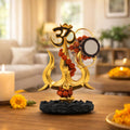 Resin Mahadev Trishul Murti for Home Temple, Car Dashboard & Office | Compact Lord Shiva Idol for Puja, Meditation & Spiritual Decor | Shiv Showpiece 8.5×6.5×11 cm - 21109