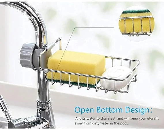 Kitchen Sink Stainless Steel Hanging Faucet Drain Rack - 10056