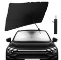 Car Sun Shade Protector Front Glass || Foldable Umbrella for Car Front Window for Protect Vehical from Sun Rays & Heat Damage Keep Cool- Black Color - 20520