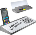 Desktop Whiteboard - Glass Dry Erase White Board - Desk Computer Buddy – Home Office & Studying Essentials - Desktop Pad with Phone & Tablet Slot, Storage Compartment - 20965