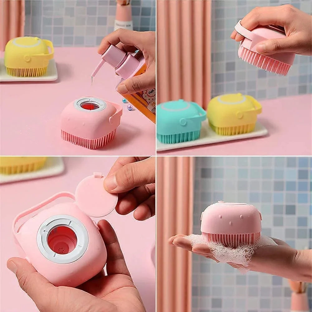 Silicon Massage Bath Brush Hair, Scalp & Bathing Brush - 6070