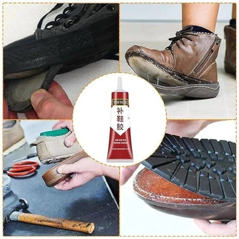 Shoe Repair Glue, 60ml Waterproof & Quick-Drying Footwear Adhesive, Instant Strong & Flexible Fabric Glue for Sole Repair - 10523