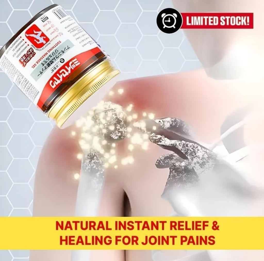 Pain Relief Soothing Massage Gel | Fast-Acting Muscle & Joint Comfort | With Mugwort Oil, Camphor & Lactic Acid | Relief for Back, Neck, Shoulders & Knees (100 gm) - 20550