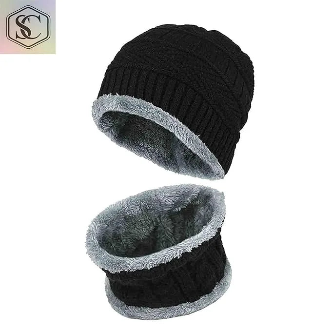 Cap with Neck Warmer Set Men & Women - 8029