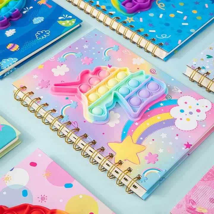 Pop it game spiral diary notebook - 05551