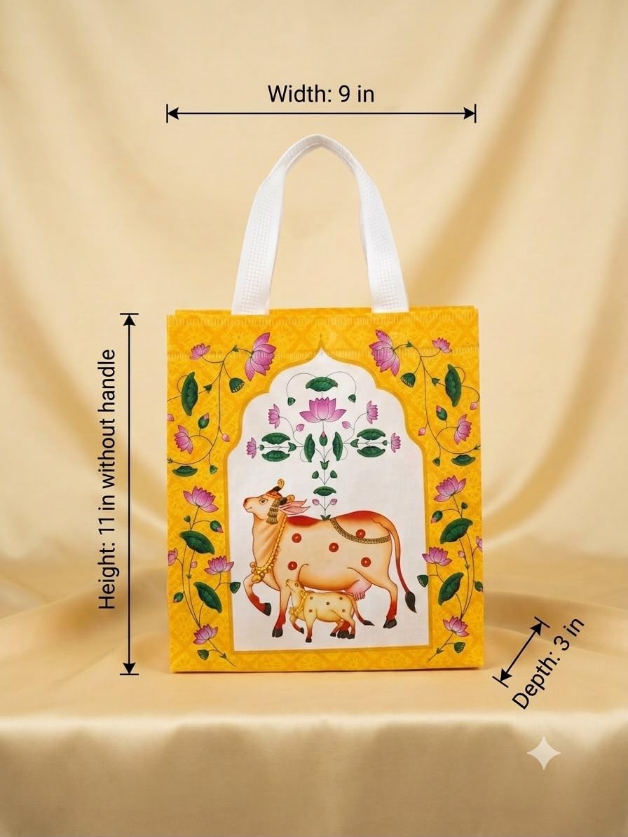 AR Kamadhenu Design Gift Bag For House Warming | Haldi | Wedding - 21366