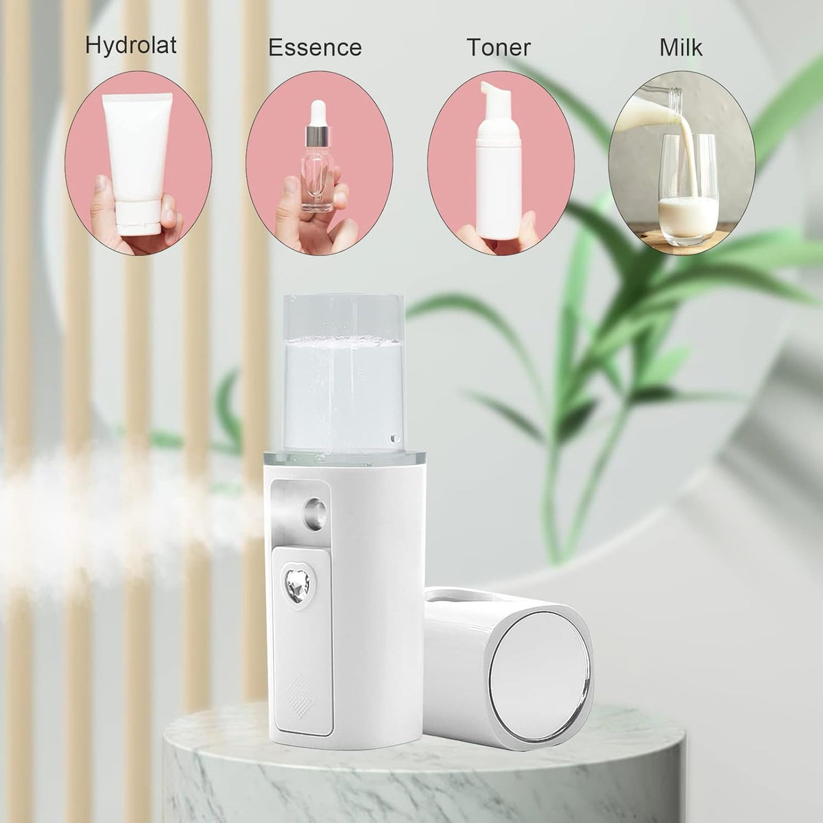 Nano Facial Mister Portable Mini Face Mist Handy Sprayer Automatic Eyelash Extensions Cool Facial Steamer - 20483