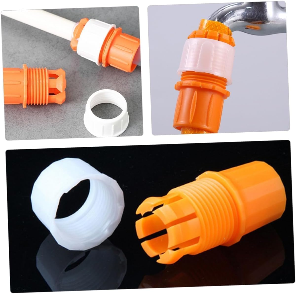Pipe Tight Connector, Universal Adapter Coupling Mesh Water Nozzle Fitting, Leak-Proof Tap Jointer for Garden, Outdoor - 21161
