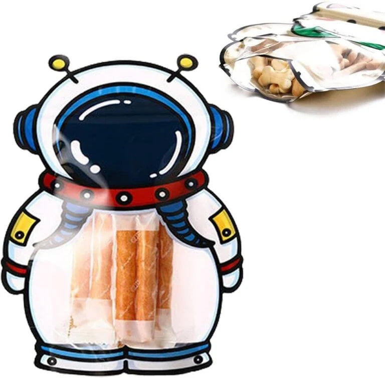 Cartoon Astronaut Stationery Set Bag zipper pouches for Storage, gifting, party bag for return gifts, kids, weddings, lightweight bag - 11182