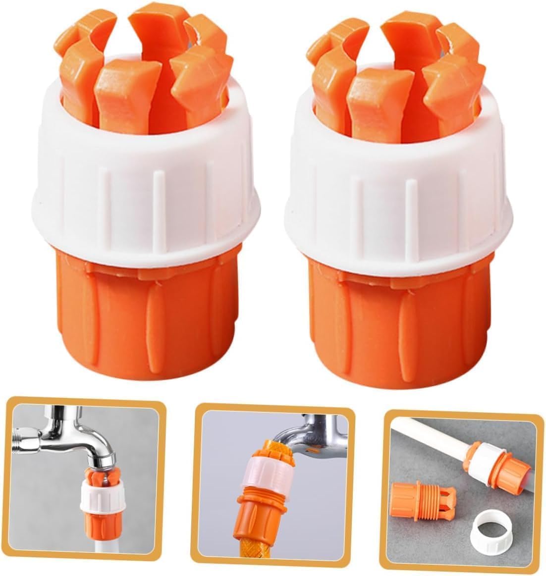 Pipe Tight Connector, Universal Adapter Coupling Mesh Water Nozzle Fitting, Leak-Proof Tap Jointer for Garden, Outdoor - 21161