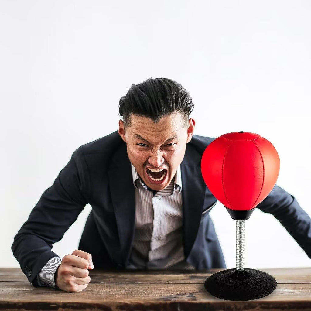 XP-006 Stress Buster Desktop Punching Bag - Suctions to Your Desk, Raipoment Heavy Duty Stress Relief Ball, Funny Gifts for Boss or Coworker, Perfect for Kids and Adults,