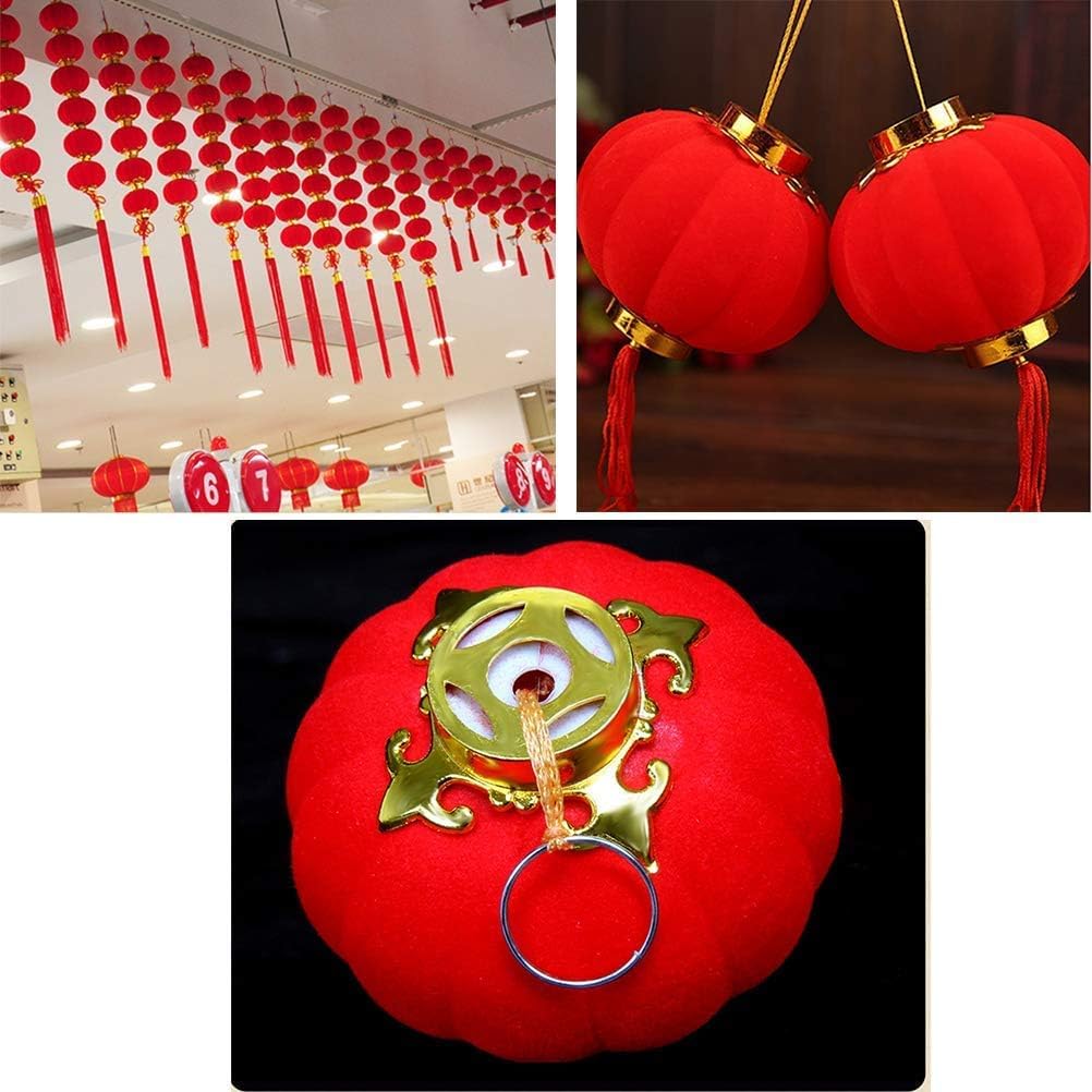 Red Lantern 16 Pcs Lucky Hanging Lanterns Decoration New Year Wedding Party Hang Mini Lantern Home Decoration for Chinese Spring Festival and Celebration - 21367