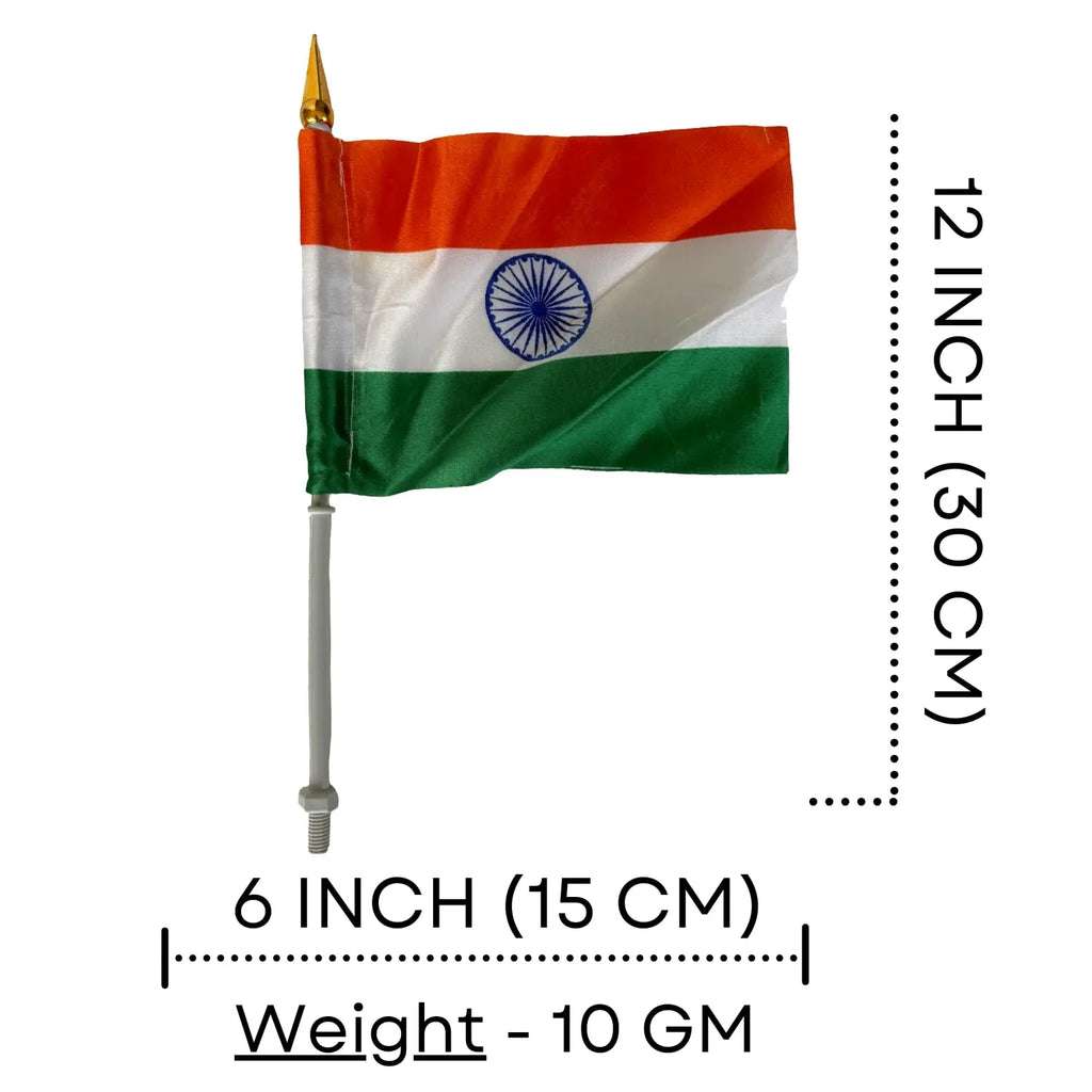 Tricolor Roto Flag with Stand for Bikes set of 10 flag - 10228