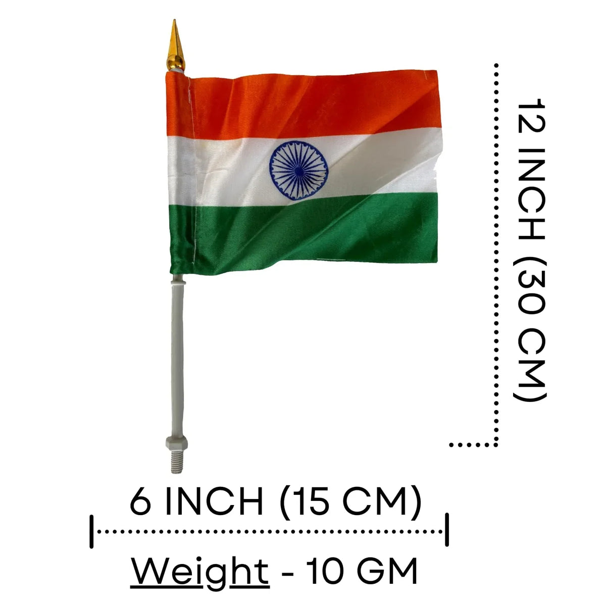 Tricolor Roto Flag with Stand for Bikes set of 10 flag - 10228
