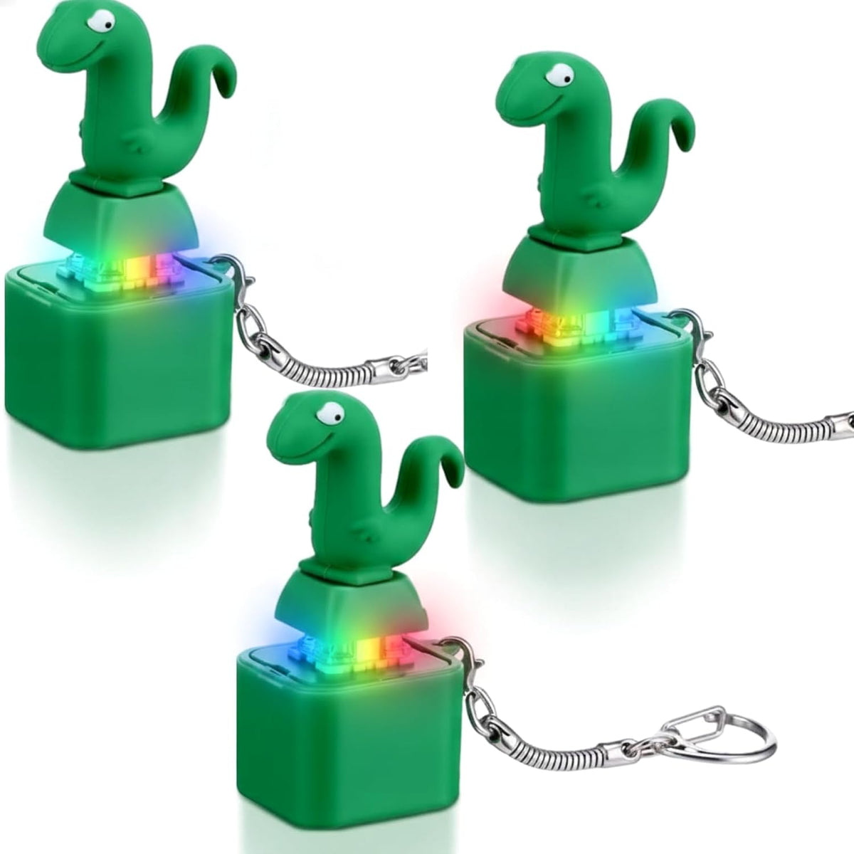 Animal Keychains Stress Reliever with Colorful Lights, Fun & Portable Anxiety Relief - 21192