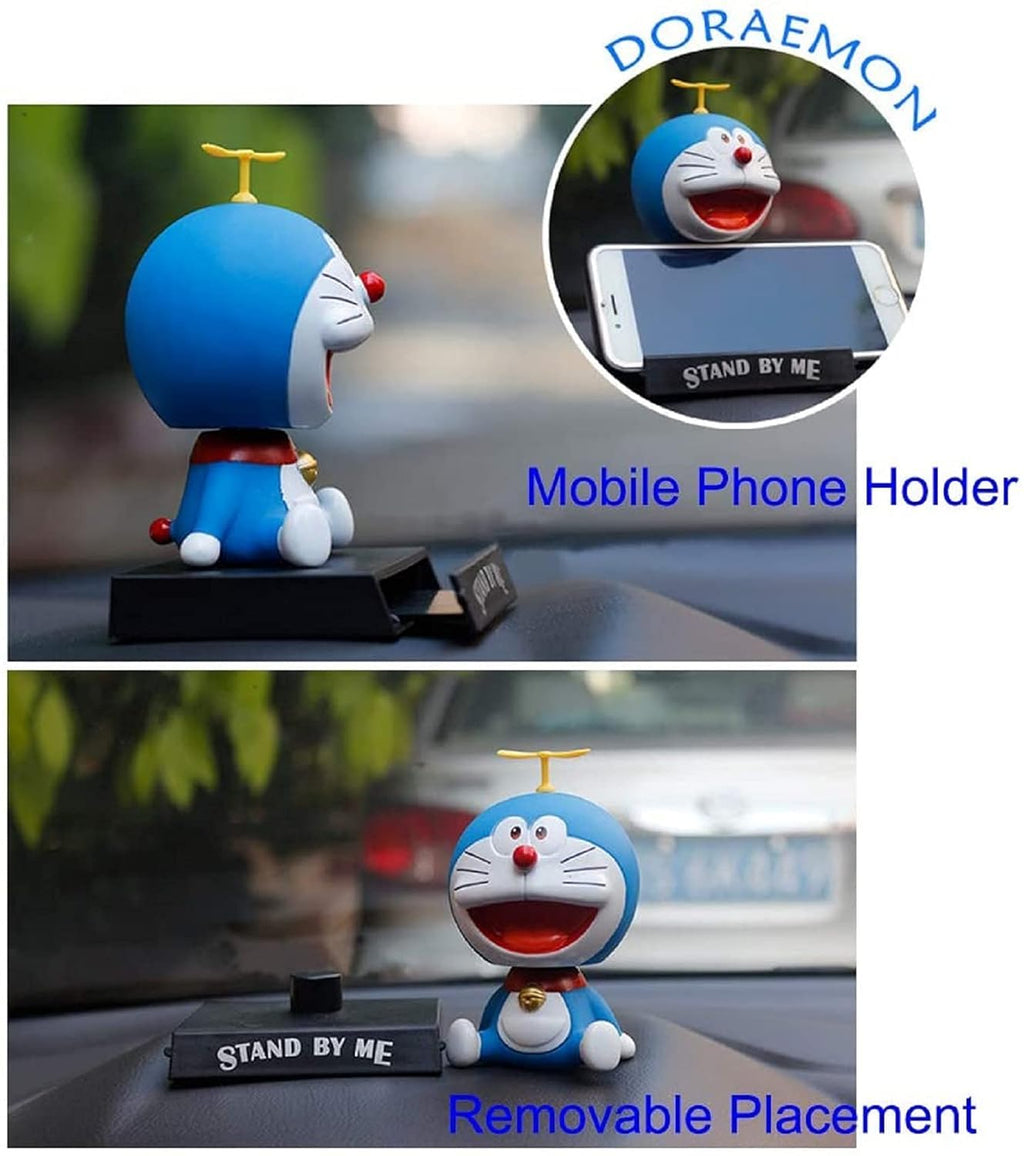 Super Hero Doremon Action Figure Limited Edition Bobblehead with Mobile Holder for Car Dashboard - 20341