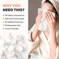 {Pack of 6} Towel Tablets, Facial Cleansing Tissue, Mini Tablets Disposable Towels, Makeup Remover Pads, Water Activated Coin Tissue for Beauty Salon, Travel, Sports & Personal Use - 20479