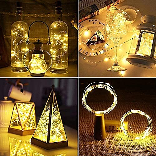 {1 PCS } The Purple Tree Bottle Cork Lights for Diwali Décor LED String Light, Decorative Fairy Lights, Mini Lights for Bedroom Decor, Diwali Party, Wedding Decoration, Table Decor, Yellow - 21078