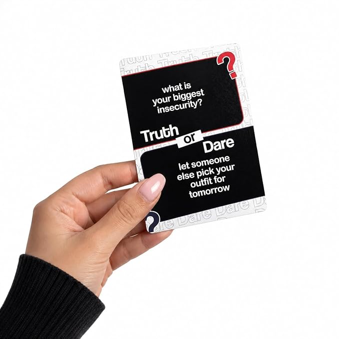 Truth or Dare Card Game for Teens & Adults, 50 Fun & Spicy Challenge Cards for Parties, Birthday Games, College Nights, Couple Trips & House Parties, Hilarious Ice Breaker Card Game - 21073