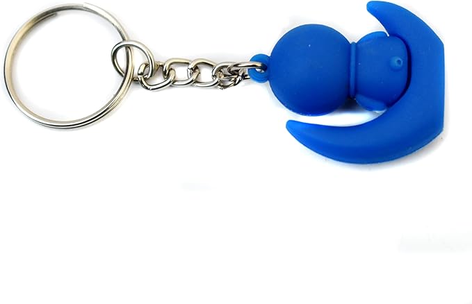 {Pack of 12} Doraemon Moon Small Lightweight Key Chain for Bike Keys Kids Men Women Boys Girls Great Collectible - 20381