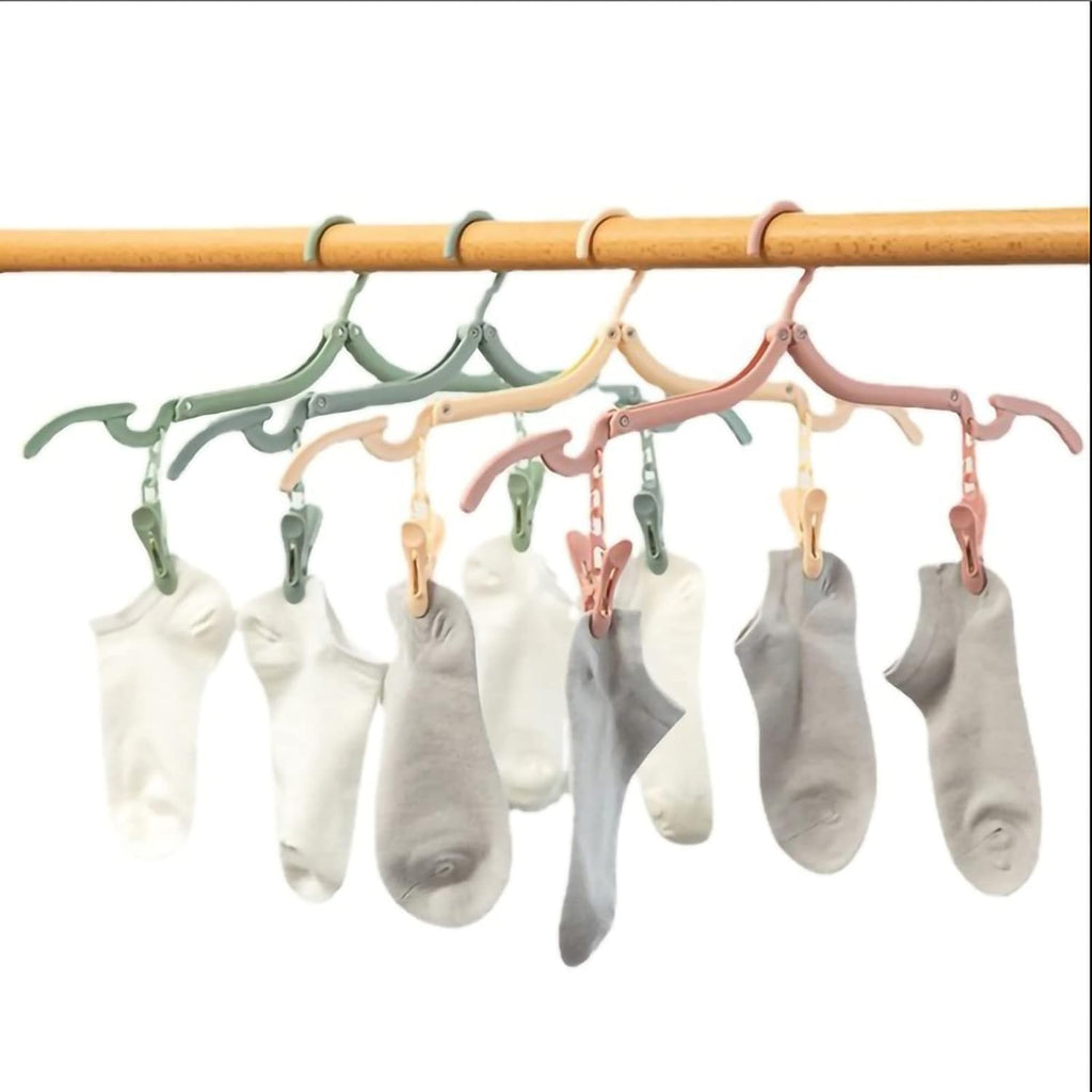 Multifunctional Plastic Folding Clothes Rack Lightweight Durable Portable Save Space Protect Clothes Widely Application(Multicolor) - 20570