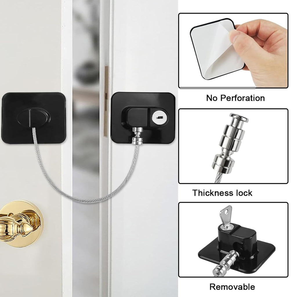 Refrigerator Lock Freezer Door Lock Cabinet Lock (Black) - 10817