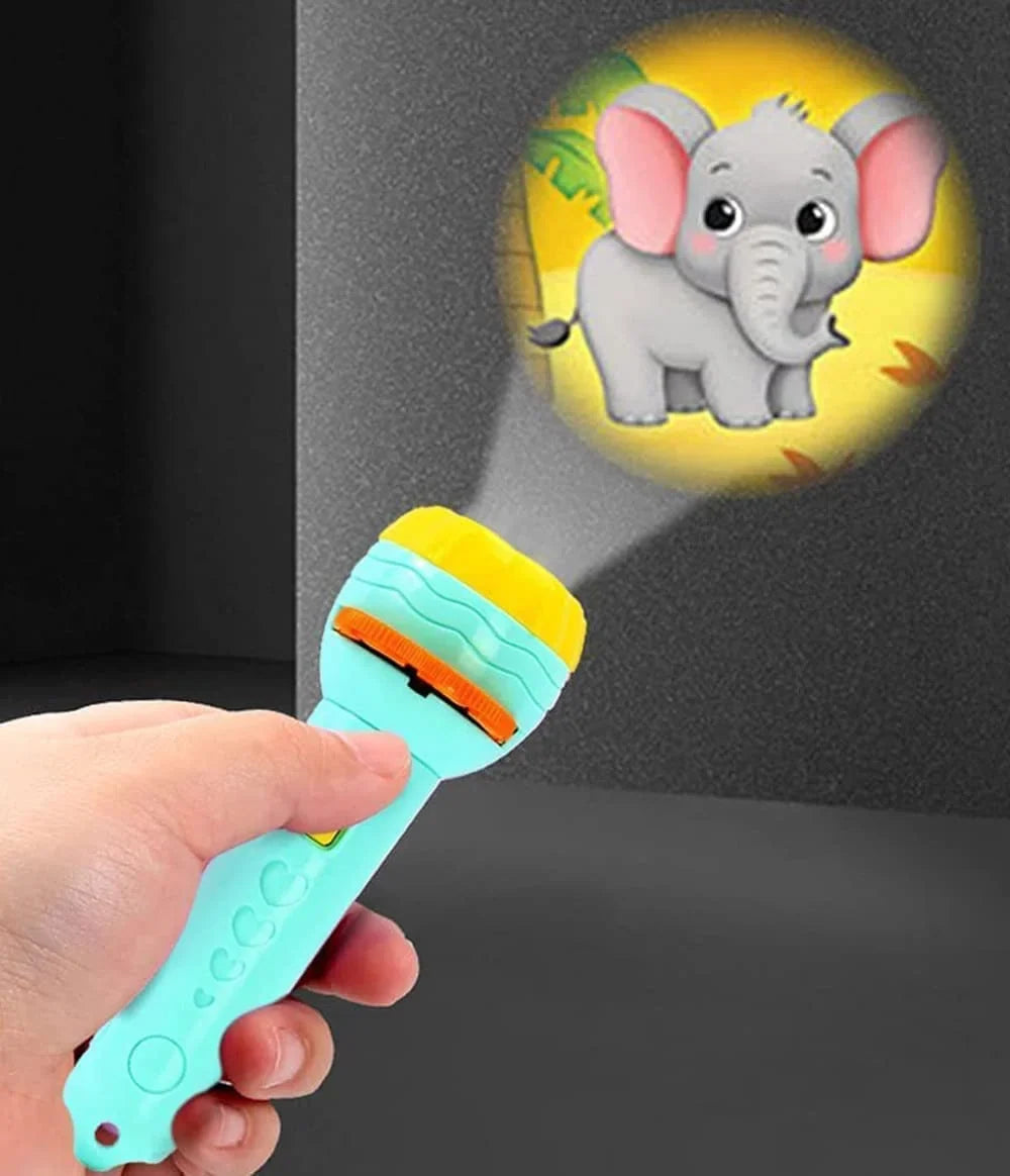 Mini Projector Torch: Portable Multi-Functional Device with LED Light and Projector - 200250