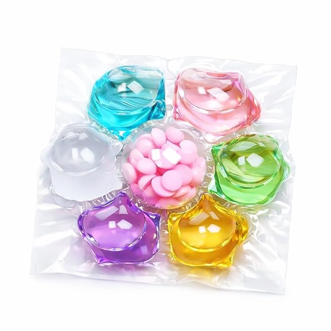 30 PODS  Dissolvable Magic Laundry Pods | Tough Stain Fighter for Top & Front Load Machines | Floral Aroma | Eco-Friendly | 1 Pod = 1 Wash for 5–7 kg Loads (30) - 21070