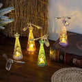 KT-159 Handicraft LED Bird Tree Lamp – Christmas Tree Shaped Light with Spinning Bird Topper – Warm White LED Holiday Decoration