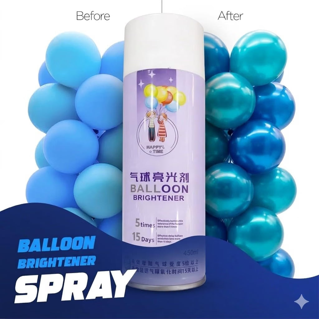TRAIS Balloon Shine Spray for Latex Decoration | Gloss Coating Brightener for Birthday Wedding Anniversary Party Balloons | 450ml - 21234