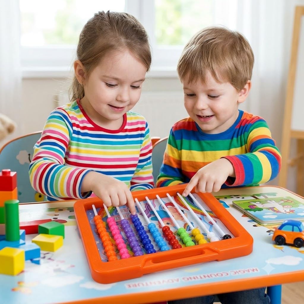 NiL Game Phactory 2-in-1 Educational Slate for Kids | Double Sided Writing Board with Duster | Fun Learning, Counting & Scribbling, Count & Learn with Fun for Kids Toy - 21351