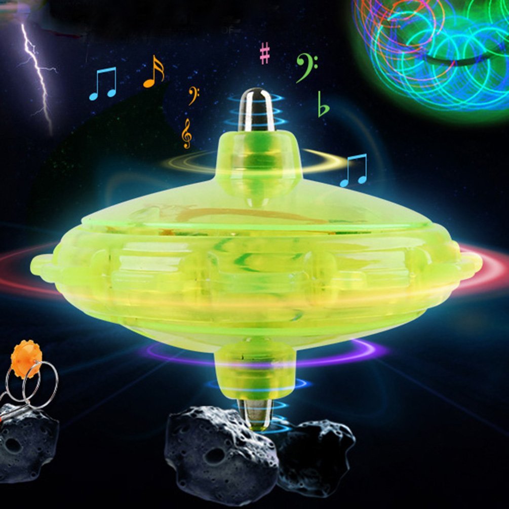 Magnetic Gyro Wheel Light-Up Yoyo Rail Twirler Musical Rainbow Spinning Toy - 20402