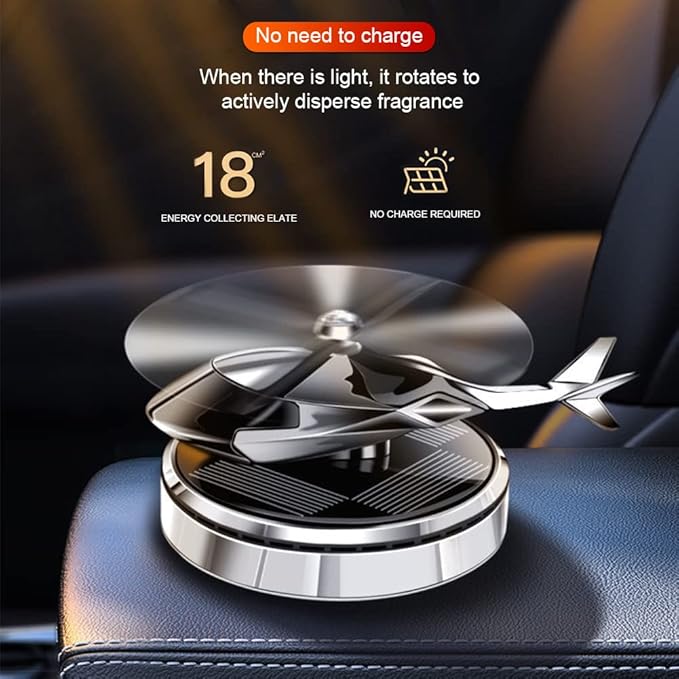 SG-1047 Red Smart Look Car Solar Helicopter Solar Power Dashboard Air Freshener