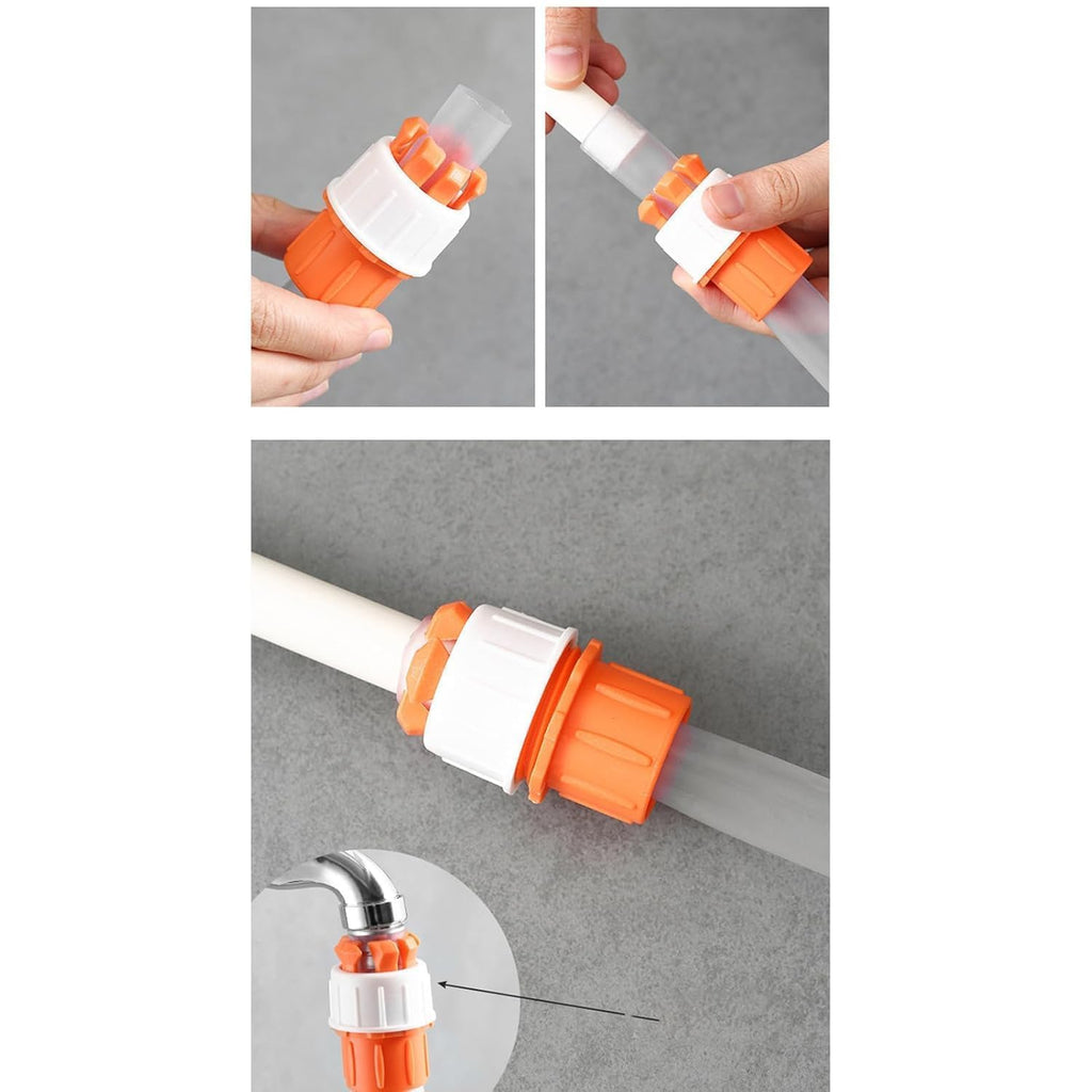 Pipe Tight Connector, Universal Adapter Coupling Mesh Water Nozzle Fitting, Leak-Proof Tap Jointer for Garden, Outdoor - 21161