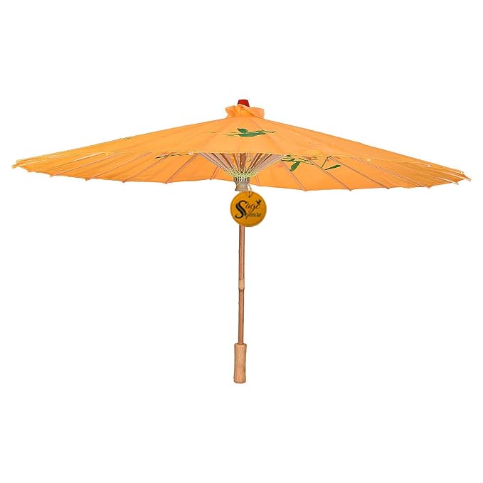 Traditional Handmade Chinese Cloth Floral Wooden Umbrella Wedding Dance Parties Props (Multicolor) - 21085