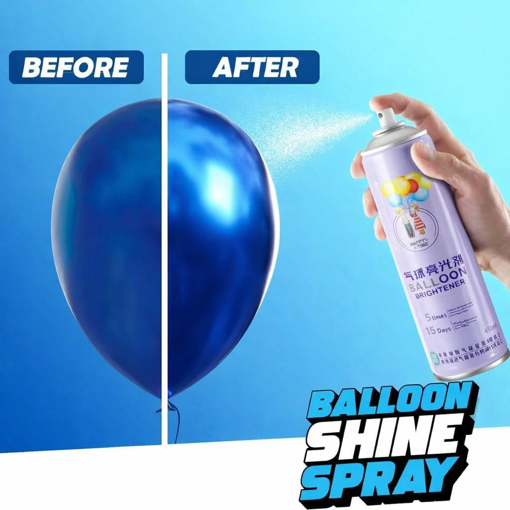 TRAIS Balloon Shine Spray for Latex Decoration | Gloss Coating Brightener for Birthday Wedding Anniversary Party Balloons | 450ml - 21234