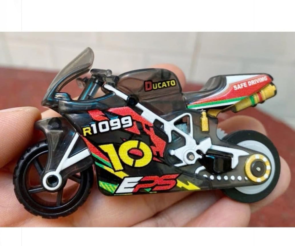 Pull Back Friction Powered Spark Fire Bike Toy - 20526