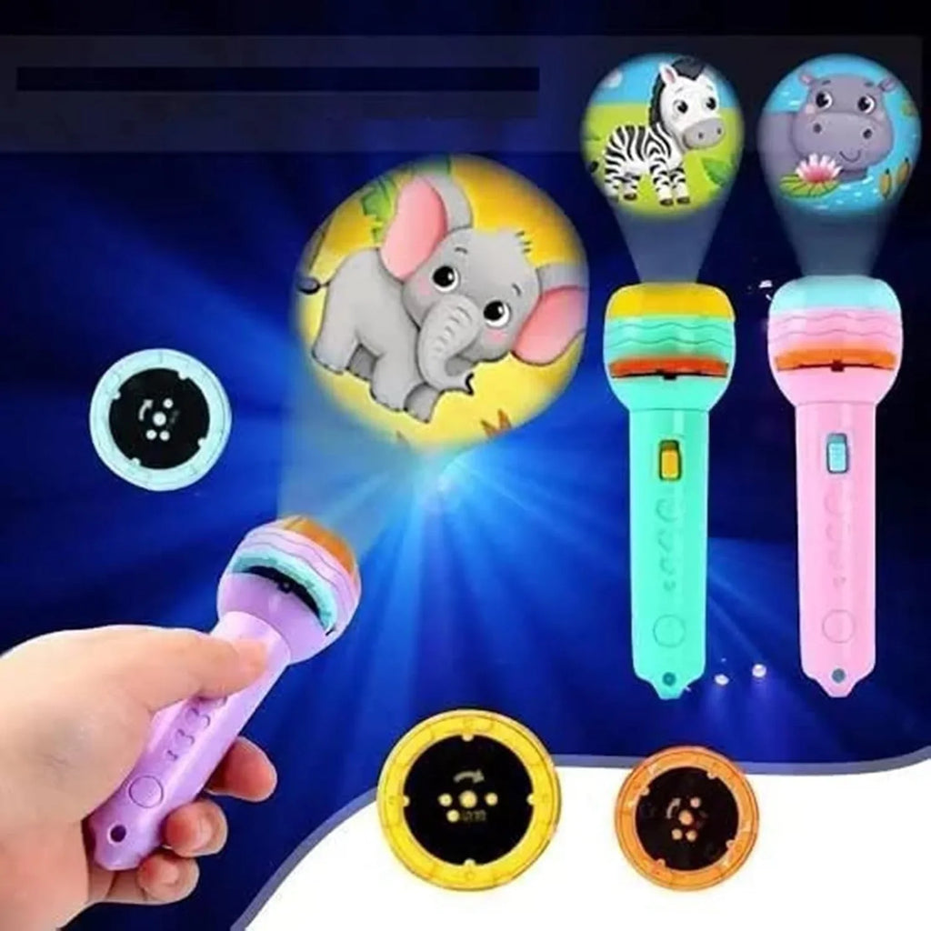 Mini Projector Torch: Portable Multi-Functional Device with LED Light and Projector - 200250