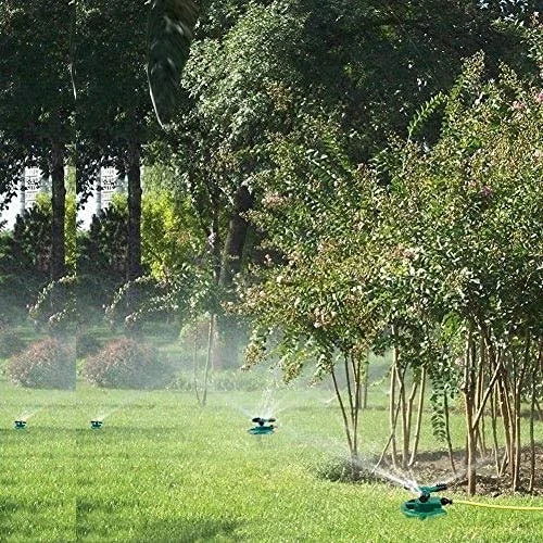 Automatic 360 ° Rotating Adjustable Round 3 Arm Lawn Water Sprinkler for Watering Garden Plants - 10342