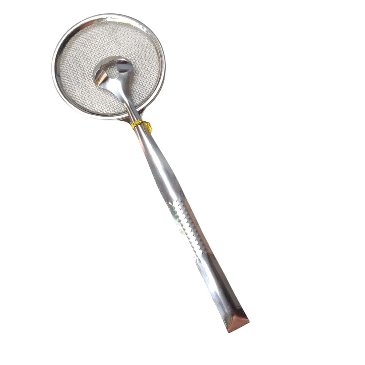 Stainless Steel | Multi-Functional | 2 in 1 Fry Tong | Oil Filter Chimta | Rasgulla Server | Oil Strainer Spoon - 20605