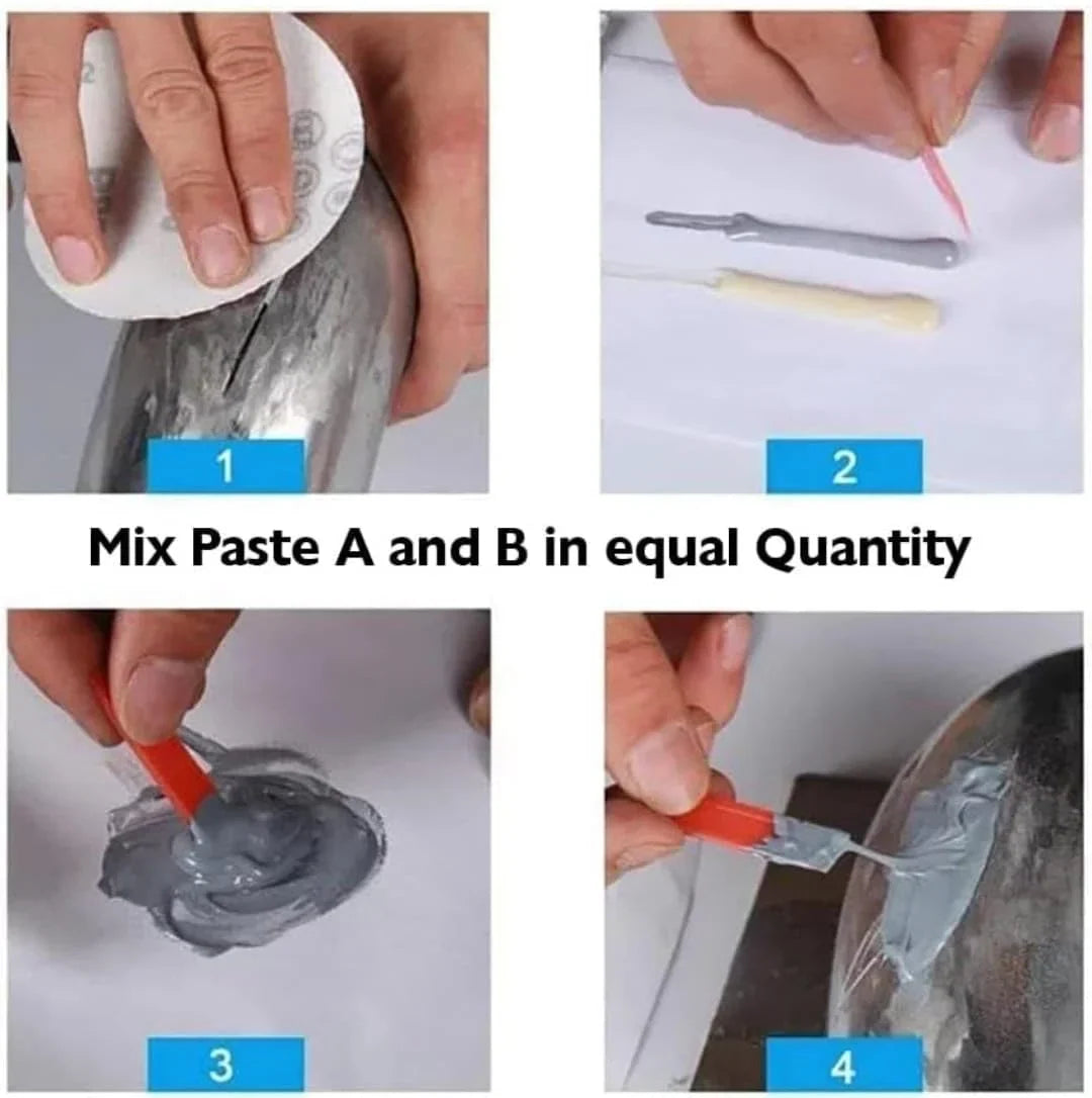 Metal Repair Glue – Industrial Strength Epoxy Adhesive for Cracks, Leaks, Rust, & Metal Bonding | - 10819