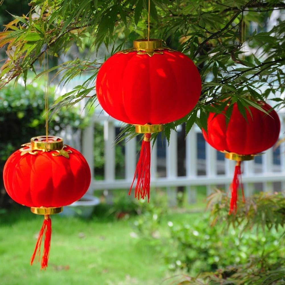 Red Lantern 16 Pcs Lucky Hanging Lanterns Decoration New Year Wedding Party Hang Mini Lantern Home Decoration for Chinese Spring Festival and Celebration - 21367