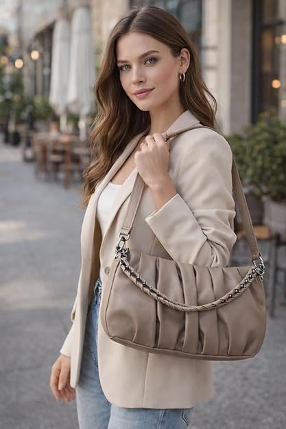 Stylish Crossbody Sling Bag Of Premium Foam Fabric With Braided Handle Small Purse {Multicolor} - 10602