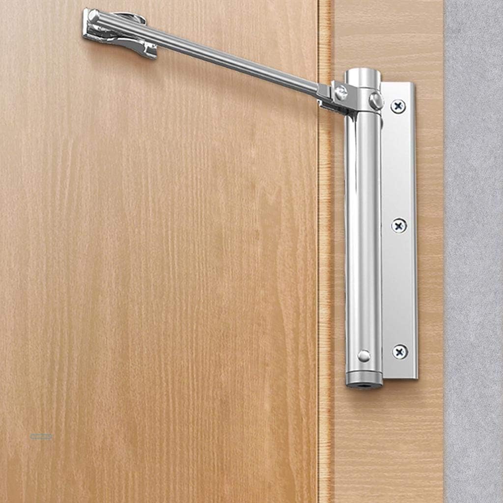 Adjustable Automatic Door Closer for Home & Office, Spring Loaded Silent Door Closer with 4-Level Speed Control, Stainless Steel Auto Door Closer for Wooden - 20735