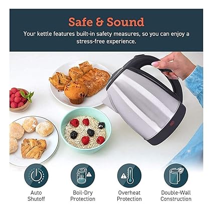 Hot Water Pot Portable Boiler Tea Coffee Warmer Heater Cordless MG-STR Electric Kettle - 10081