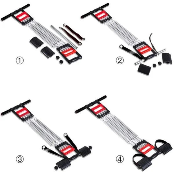Chest Expander Chest Workout Equipment Dual Use Adjustable 5 Spring Pull - 9014