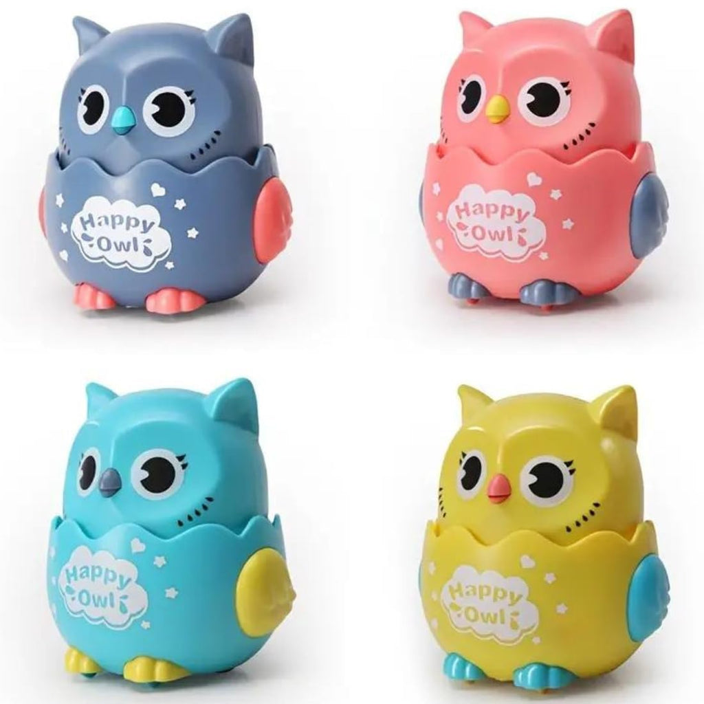Happy Owl Press and Go Owl Toys, Educational Crawling Toy for Kids Random Colours - 20325