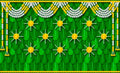 PJD-334 Banana Leaf Design Backdrop Decoration Pooja Cloth (5 * 8 FT) (Banana 6)